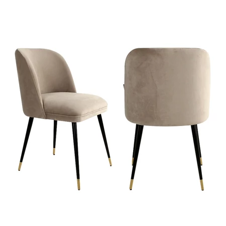 Alicia khaki bársony szék arany-fekete lábbakkal - 83,5 cm