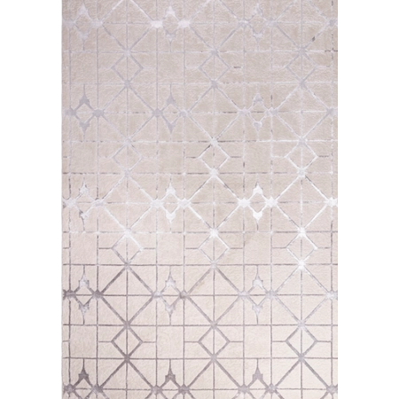 Aurora keresztezett mintájú szőnyeg bézs-ezüst színben  - 80x150 cm