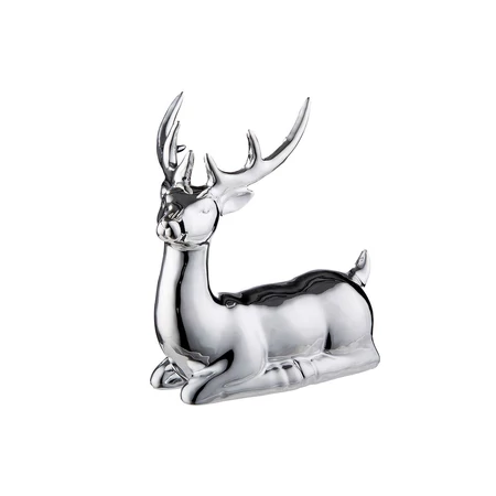 Casablanca ezüst porcelán szarvas - 16 cm