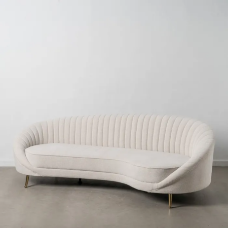 HARPER fehér 3 üléses kanapé - 247 cm
