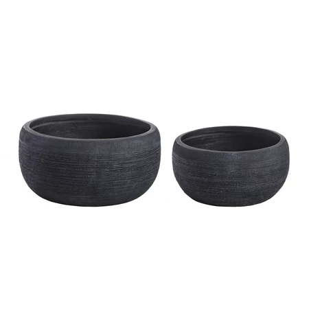 GRAFFITI kültéri fekete 2 db-os kaspószett - beton