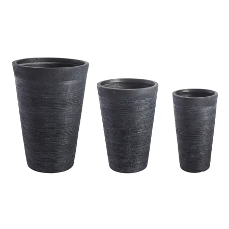 GRAFFITI kültéri fekete 3 db-os kaspószett - beton