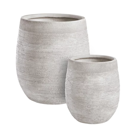 GRAFFITI kültéri fehér 2 db-os kaspószett - beton