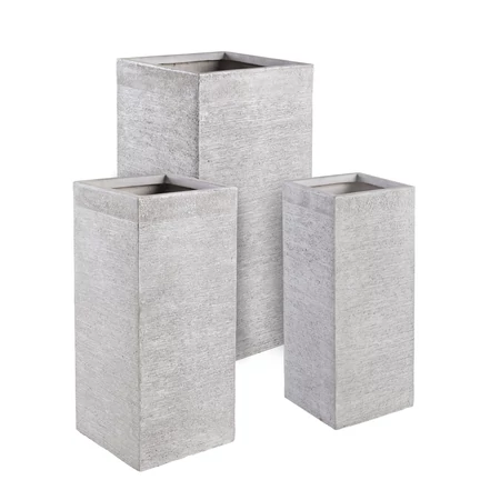 GRAFFITI kültéri fehér 3 db-os kocka kaspószett - beton