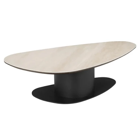 Ritz travertin kerámia dohányzóasztal - 140 cm