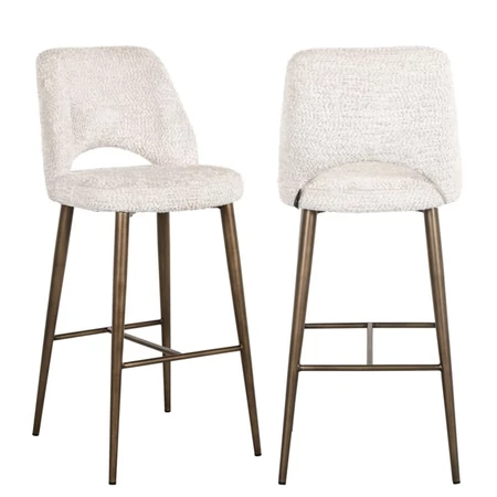 Delphine bárszék krémszínben arany lábbal