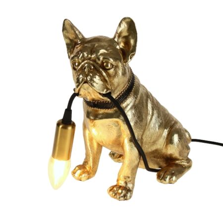 Francis asztali lámpa, francia bulldog - arany