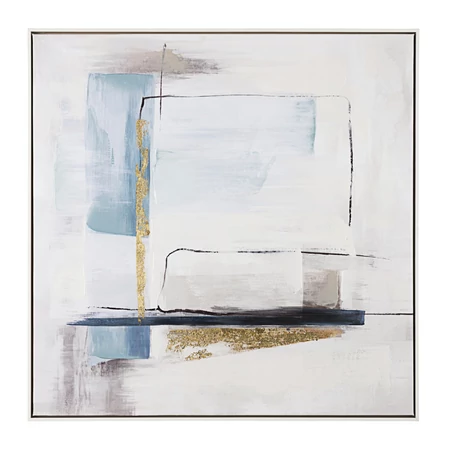 Crown kék-ezüst olajfestmény 82,5 x 82,5 cm