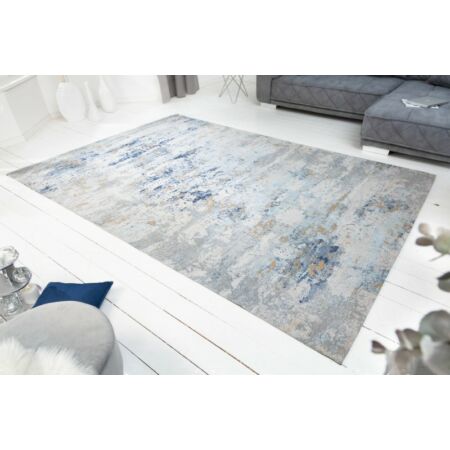 Nanda absztrakt kék-ezüst szőnyeg - 350 cm