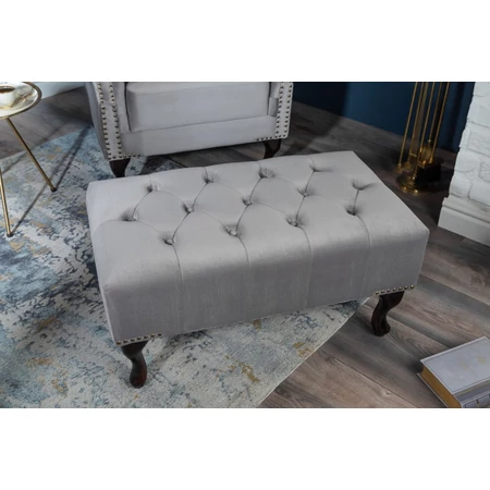 Noble puff / lábtartó - szürke 80 cm