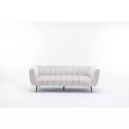 Noblesse pezsgő színű bársony kanapé 225 cm