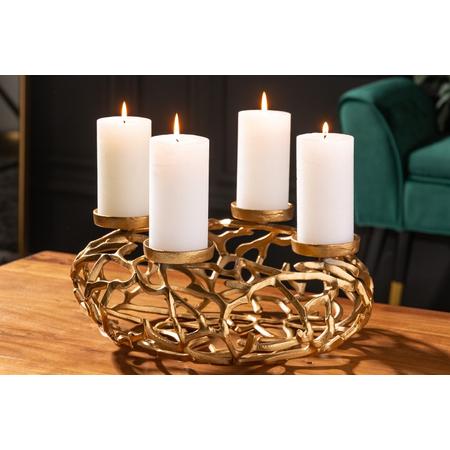 Holly arany adventi koszorú - 38 cm