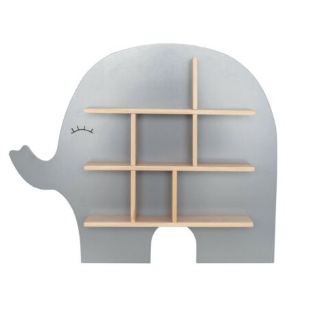 Fa elefánt formájú polc, ezüstszürke Jabadabado