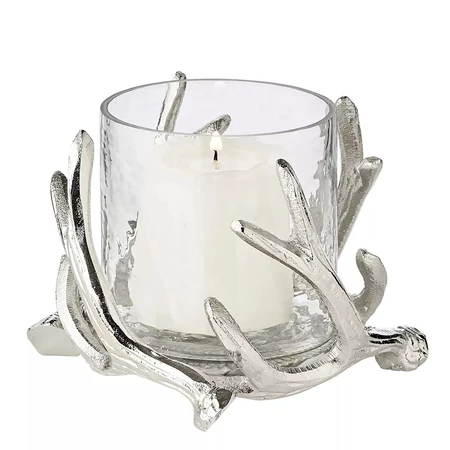 King mécsestartó - 13 cm ezüst színben