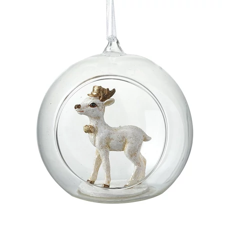 Szarvas gömb karácsonyfadísz