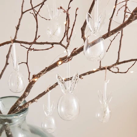 Felakaszható üvegnyuszi - 6 db-os szett 