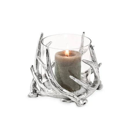 King mécsestartó - 15 cm  ezüst színben 