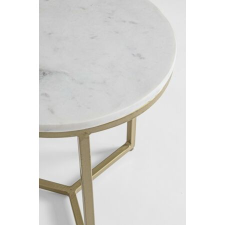 Prescott kanapéasztal fehér márvány és arany