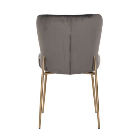 Darby sötétszürke bársony szék arany lábbakkal - 85 cm