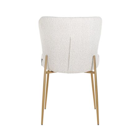 Darby fehér bársony szék arany lábbakkal - 85 cm