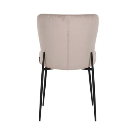 Darby khaki bársony szék fekete lábbakkal - 85 cm