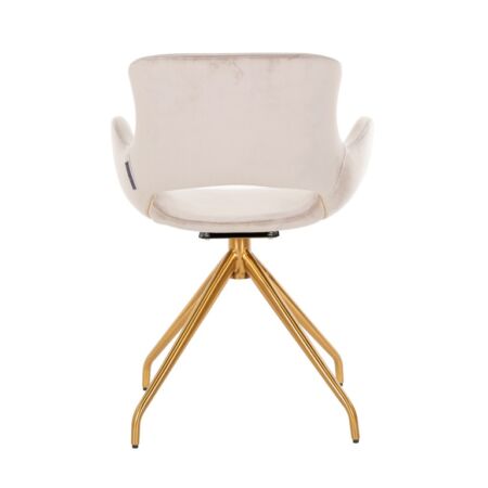 Sierra khaki bársony szék arany lábbakkal - 82 cm