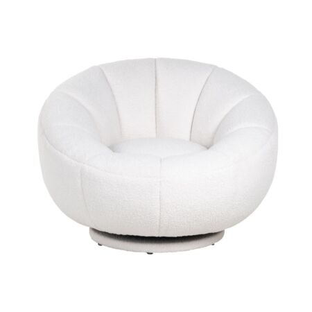 Swivel fehér fotel - 94 cm