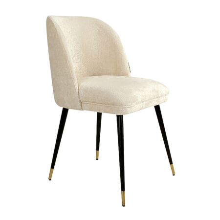 Alicia fehér bársony szék arany-fekete lábbakkal - 83,5 cm