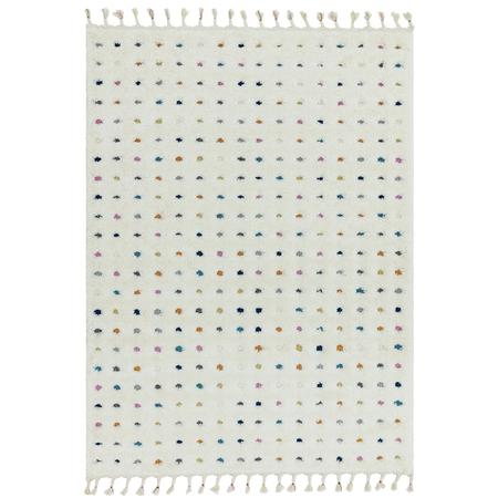 Ariana krémszínű szőnyeg színes pöttyökkel - 120x170 cm