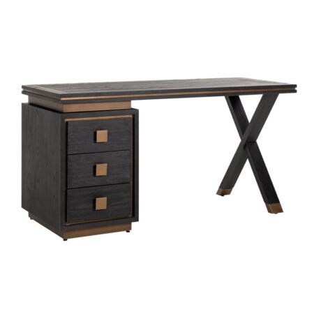 Hunter bronz - fekete íróasztal - 150 cm