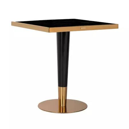 Roca fekete márvány - arany asztal - 75 cm