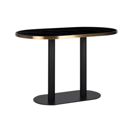 Zenza fekete márvány - arany étkezőasztal - 120 cm