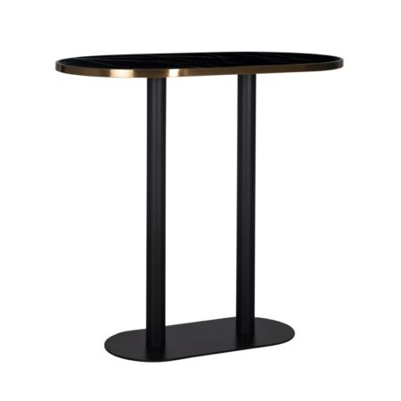 Zenza fekete márvány - arany bárasztal - 120 cm