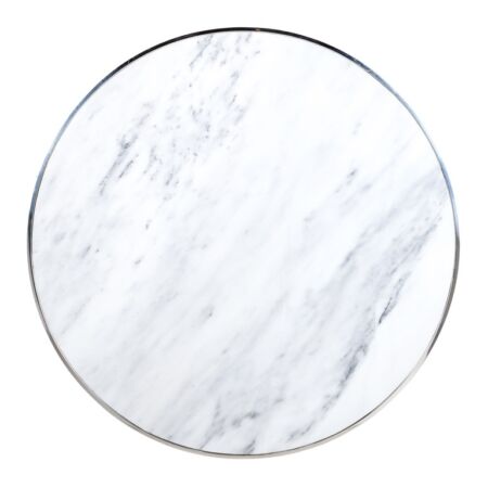 Levanto fehér márvány - ezüst dohányzóasztal - 95 cm