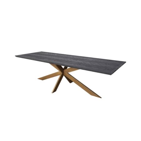 Blackbone metal bronz - fekete étkezőasztal téglalap alakú - 260 cm