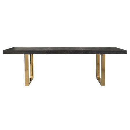 Blackbone arany - fekete étkezőasztal - 195 cm - 265 cm-re bővíthető