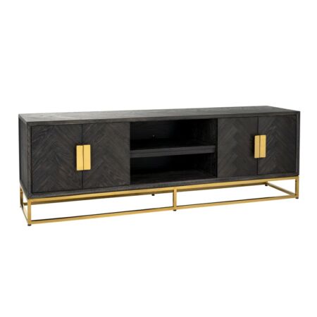 Blackbone arany - fekete TV szekrény - 185 cm