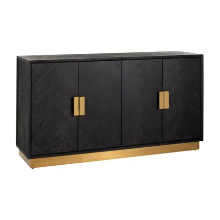 Blackbone arany - fekete szekrény 4 ajtóval - 160 cm