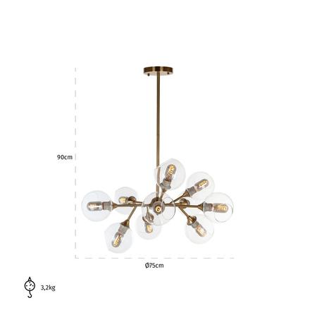 Quinsy arany függőlámpa - 90 cm