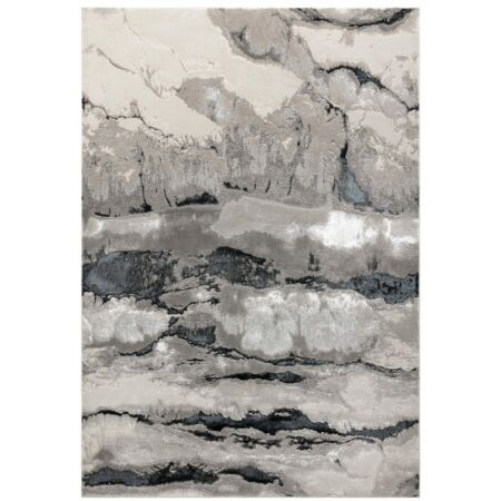 Aurora szőnyeg ezüst- sötét és -világosszürke színben - 120x170 cm