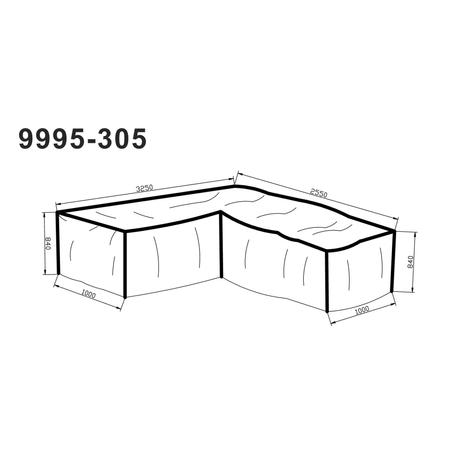 Patio prémium kültéri bútor letakaró ponyva - szürke