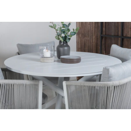 Virya prémium kerti bútorszett asztallal - fehér