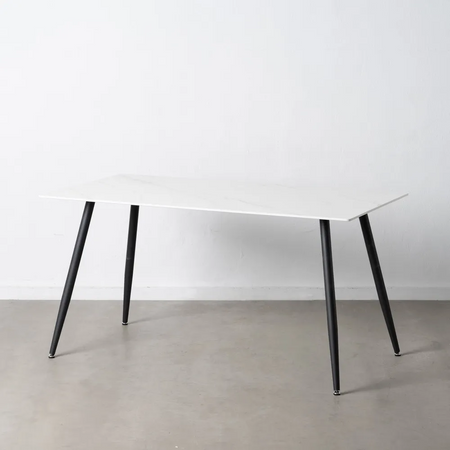 Comedor fekete-fehér márvány étkezőasztal - 150 cm