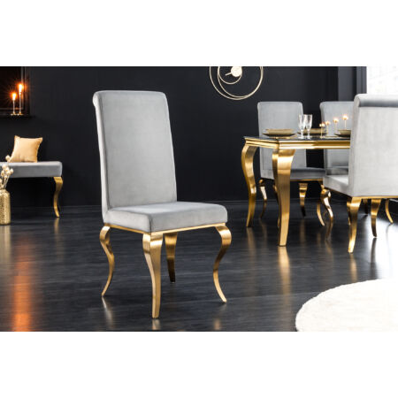 Modern barokk szék szürke-arany