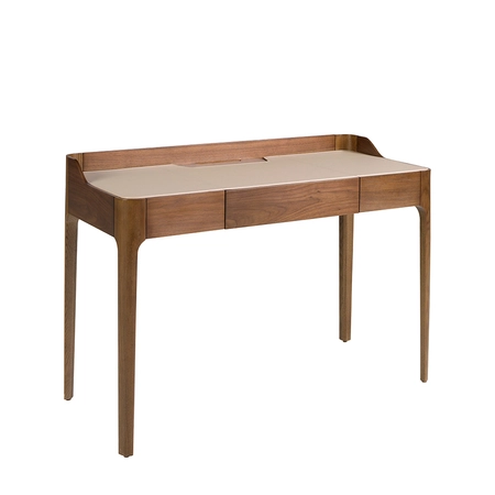 Dreena íróasztal bőr és dió asztallappal - 116 cm