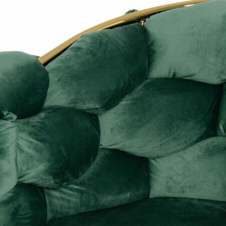 Loui fonott bársony fotelszék - zöld