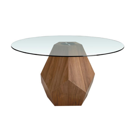 Mauricio diófa és üveg étkezőasztal - 150 cm