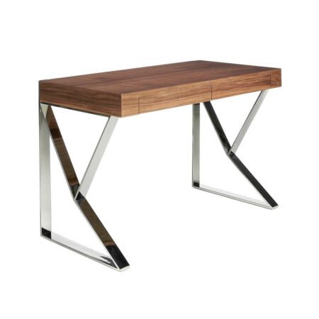 Delmor diófa és acél íróasztal - 120 cm