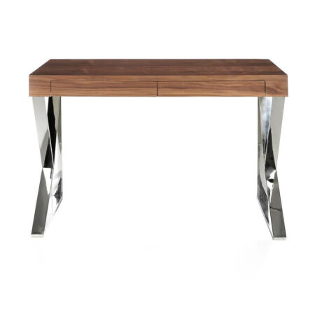 Delmor diófa és acél íróasztal - 120 cm