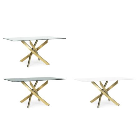 George arany asztalláb - téglalap alakú asztalüveghez